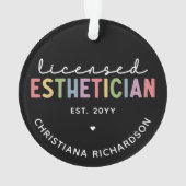 Zolllizenzierter Kosmetologe Ornament (Rückseite)