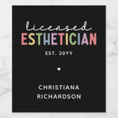 Zolllizenzierter Kosmetologe Weinetikett (Einzelnes Label)