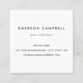 Zolllogo für hellgraues Holz Quadratische Visitenkarte (Rückseite)