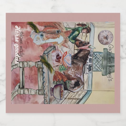 Zollmarke für Pferde Bierflaschenetikett (Einzelnes Label)