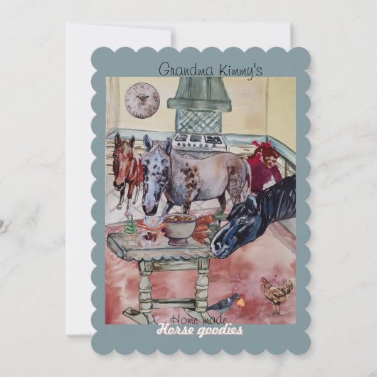 Zollmarke für Pferde Einladung (Vorderseite)