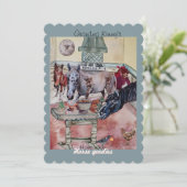 Zollmarke für Pferde Einladung (Stehend Vorderseite)