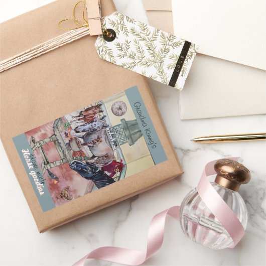 Zollmarke für Pferde Rechteckiger Aufkleber (Schenken)