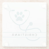 Zollmedizinische Fachkräfte Glasuntersetzer (Rückseite)