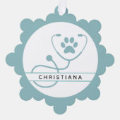 Zollmedizinische Fachkräfte Ornament Karte (Vorderseite)