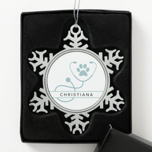 Zollmedizinische Fachkräfte Schneeflocken Zinn-Ornament (Box)