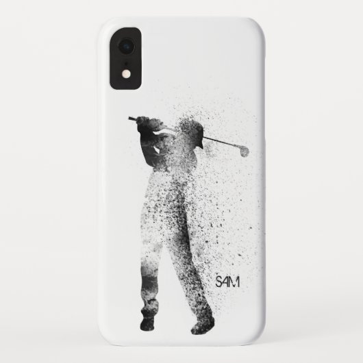 Zollmonographie| Golfer-Silhouette Case-Mate iPhone Hülle (Rückseite)