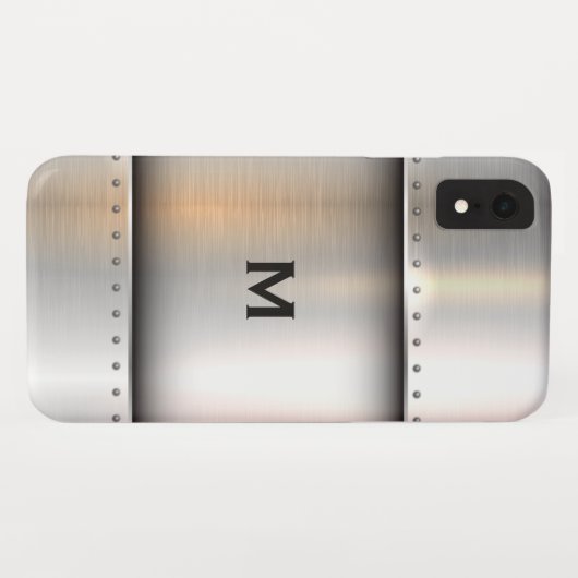 Zollmonographie| Modernes Silbermetall Case-Mate iPhone Hülle (Rückseite (Horizontal))