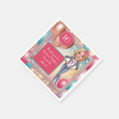 Zollname und Glitzer Süß 16 Serviette (Ecke)