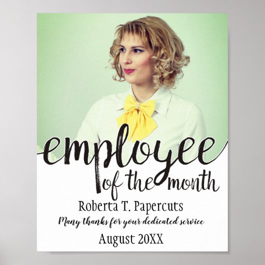 Zollpflichtiger Mitarbeiter des Fotos im Monatszer Poster (Vorne)