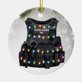 Zollpolizei Bulletproof Vest Polizeibeamte Ligh Keramik Ornament (Vorne)