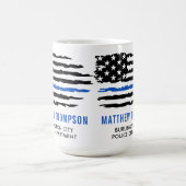 Zollpolizei Thin Blue Line American Flag Kaffeetasse (Mittel)