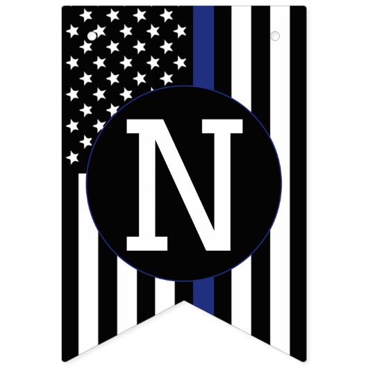 Zollpolizei Thin Blue Line Glückwunsch Wimpelkette (Dritte Fahne)