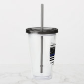 Zollpolizei Thin Blue Line Polizei Acryltrinkbecher (Rechts)