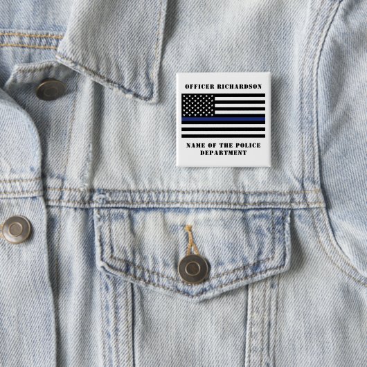 Zollpolizei Thin Blue Line Polizei Button (Beispiel)
