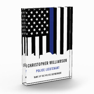 Zollpolizei Thin Blue Line Polizei Fotoblock