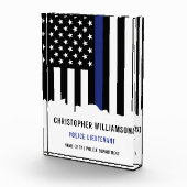 Zollpolizei Thin Blue Line Polizei Fotoblock (Rechts)