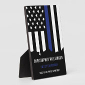 Zollpolizei Thin Blue Line Polizei Fotoplatte (Seite)