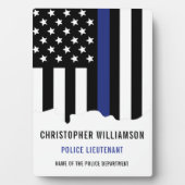Zollpolizei Thin Blue Line Polizei Fotoplatte (Vorderseite)