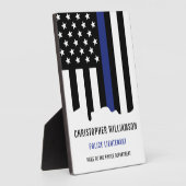 Zollpolizei Thin Blue Line Polizei Fotoplatte (Seite)