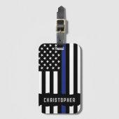 Zollpolizei Thin Blue Line Polizei Gepäckanhänger (Vorderseite Vertikal)