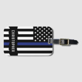 Zollpolizei Thin Blue Line Polizei Gepäckanhänger (Vorderseite (Horizontal))