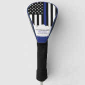 Zollpolizei Thin Blue Line Polizei Golf Headcover (Vorderseite)