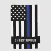 Zollpolizei Thin Blue Line Polizei Golfhandtuch (Vorderseite)