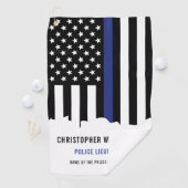 Zollpolizei Thin Blue Line Polizei Golfhandtuch (Insitu)