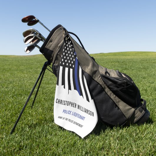 Zollpolizei Thin Blue Line Polizei Golfhandtuch (Gras)