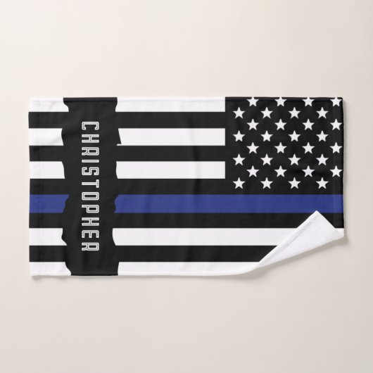 Zollpolizei Thin Blue Line Polizei Handtuch (Handtuch)
