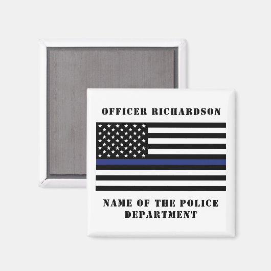 Zollpolizei Thin Blue Line Polizei Magnet (Vorderseite/Rückseite)