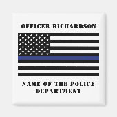 Zollpolizei Thin Blue Line Polizei Magnet (Vorne)