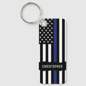Zollpolizei Thin Blue Line Polizei Schlüsselanhänger (Vorderseite)