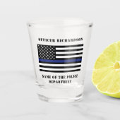 Zollpolizei Thin Blue Line Polizei Schnapsglas (Vorderseite)