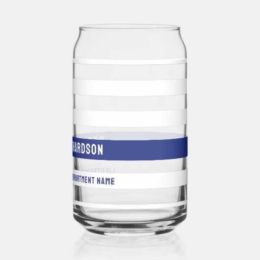 Zollpolizei Thin Blue Line Polizeiabteilung Dosenglas (Rückseite)