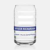 Zollpolizei Thin Blue Line Polizeiabteilung Dosenglas (Links)