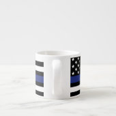 Zollpolizei Thin Blue Line Polizeiabteilung Espressotasse (Rückseite)