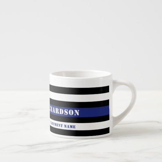 Zollpolizei Thin Blue Line Polizeiabteilung Espressotasse (Rechts)