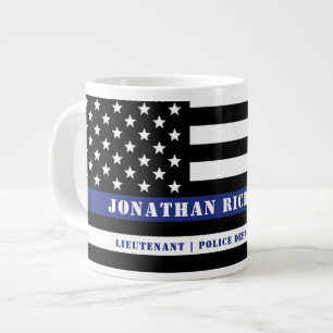 Zollpolizei Thin Blue Line Polizeiabteilung Jumbo-Tasse