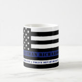 Zollpolizei Thin Blue Line Polizeiabteilung Kaffeetasse (Mittel)