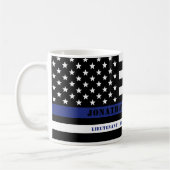 Zollpolizei Thin Blue Line Polizeiabteilung Kaffeetasse (Links)