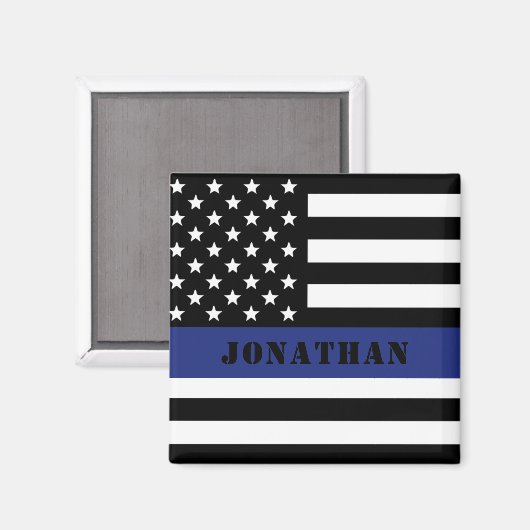 Zollpolizei Thin Blue Line Polizeiabteilung Magnet (Vorderseite/Rückseite)