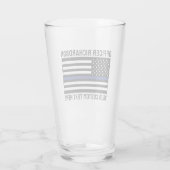 Zollpolizei Thin Blue Line Polizeiflagge Glas (Rückseite)