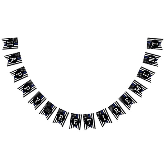 Zollpolizei Thin Blue Line Retirement Wimpelkette (Alle)