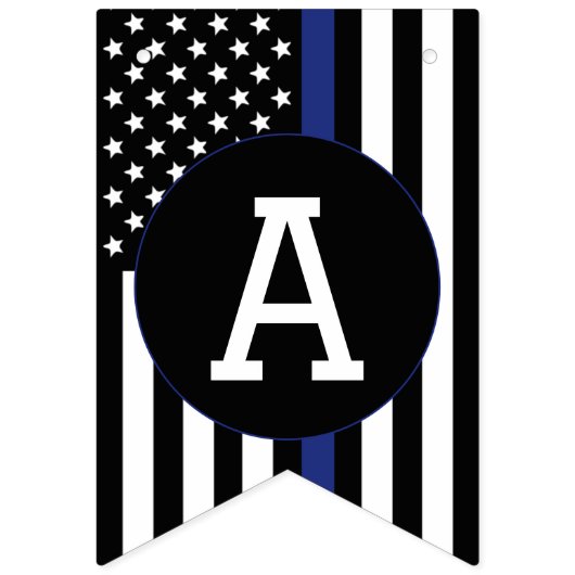 Zollpolizei Thin Blue Line Retirement Wimpelkette (Zweite Fahne)