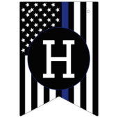 Zollpolizei Thin Blue Line Retirement Wimpelkette (Erste Fahne)