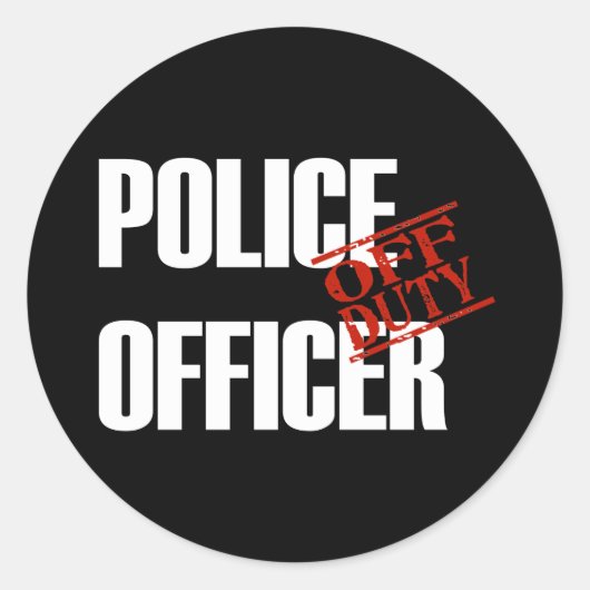 ZOLLPOLIZEIBEHÖRDE DARK RUNDER AUFKLEBER (Vorderseite)