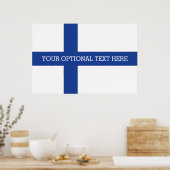 Zollposter für finnische Flagge Poster (Küche)