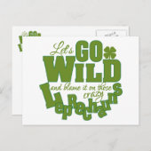 Zollpostkarte Leprechaun Postkarte (Vorne/Hinten)